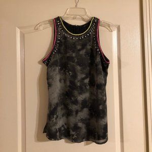Grey Dex Tank Top with Gems